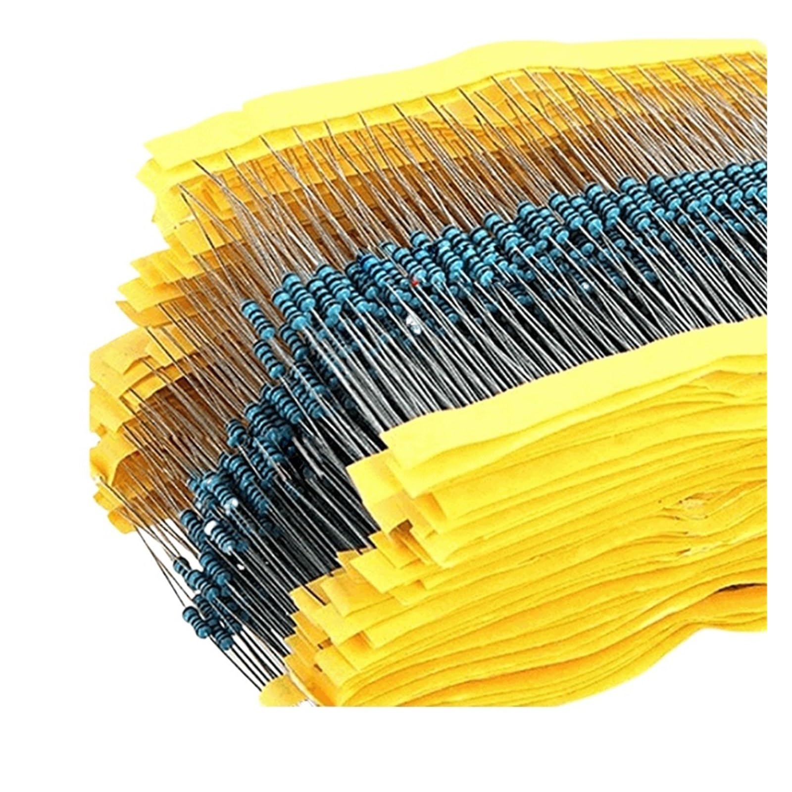 Kit Assortito di resistori a Film Metallico da 3120 Pezzi 156 Valore 1/4 Watt, Confezione di Campioni di resistori 1% 1 ohm-10M Ohm Set di componenti elettronici Fai-da-Te