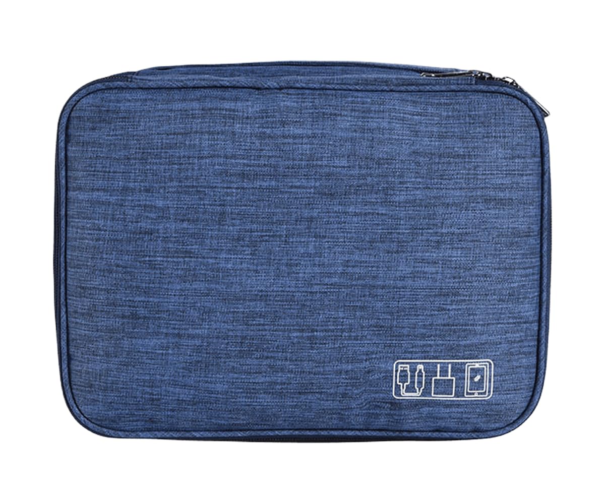 Tech Pouch Extra Large 3-Layers Travel Electronics Accessories Organiser Bag for Charger Cables Flash Disk Power Bank Headphone etc B21508