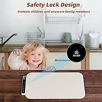 Vista 7 de Monteka Warming Mat for Food 24.8"×15", Electric Warming Trays with APP & Button Control, Silicone Fast Heating Mat for Countertop, Rollable