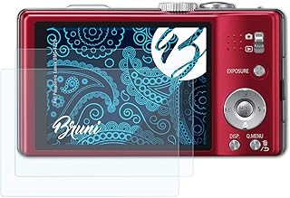 Bruni Screen Protector compatible with Panasonic Lumix DMC-TZ20 Protector Film, crystal clear Protective Film (2X)
