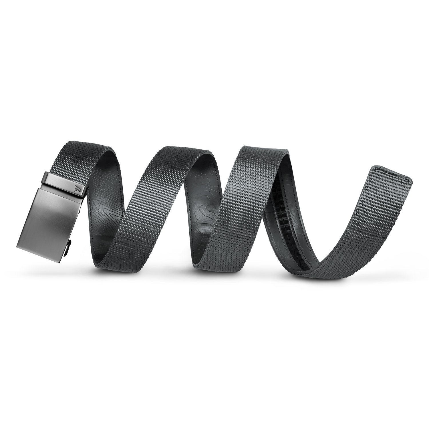 Mission Belt Nylon Ratchet Belt for Men - No Holes, 40mm Metal Buckle - Tactical - Gunmetal Buckle/Gray Nylon Strap, Large (36-38)