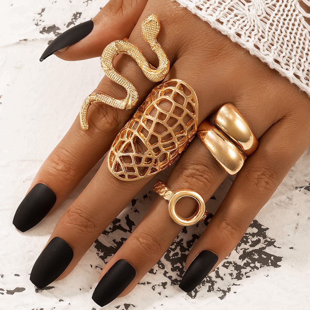 Plated Contemporary Finger Ring Set (JG-PC-RNGJ-2707)