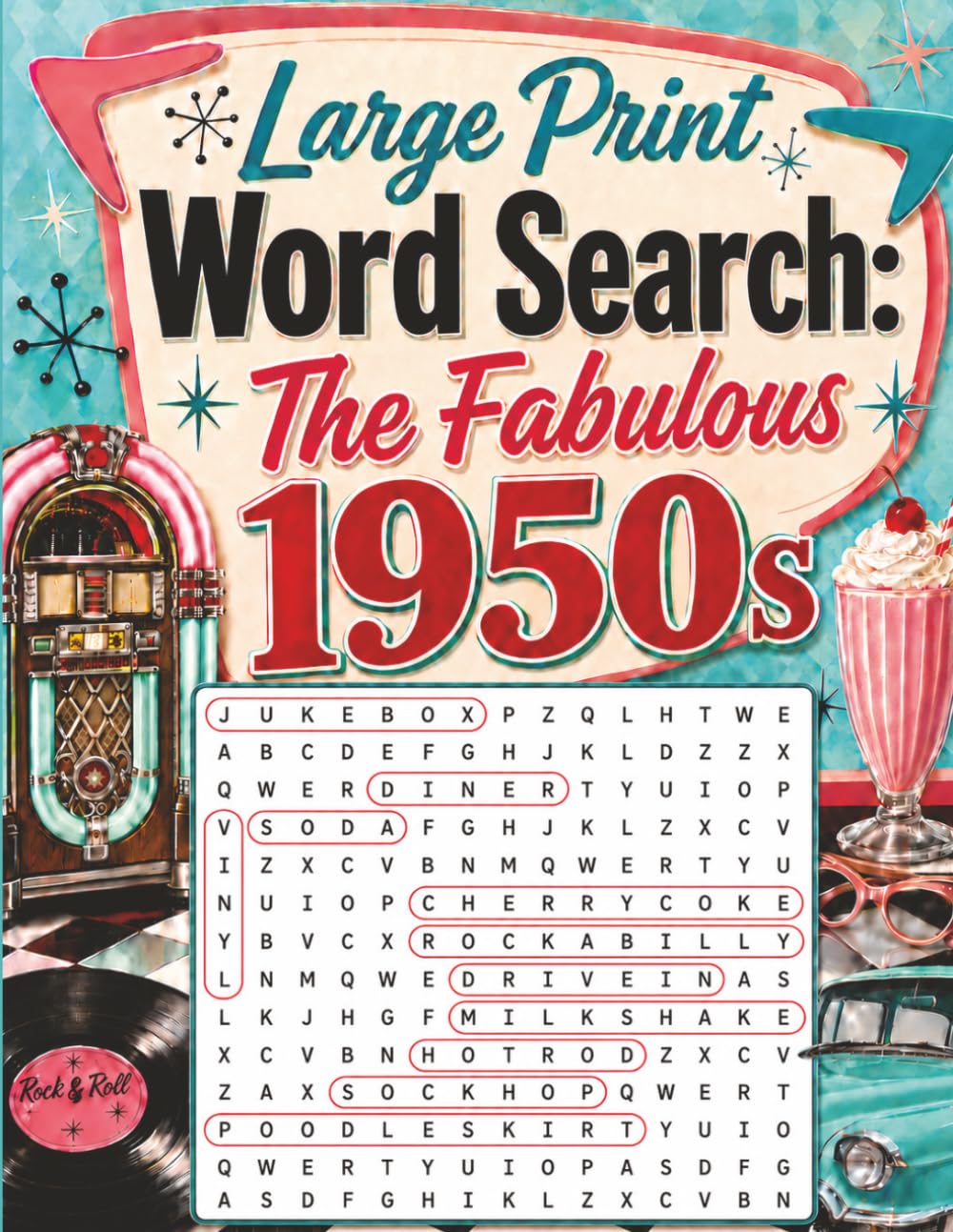 Large Print Word Search: The Fabulous 1950s