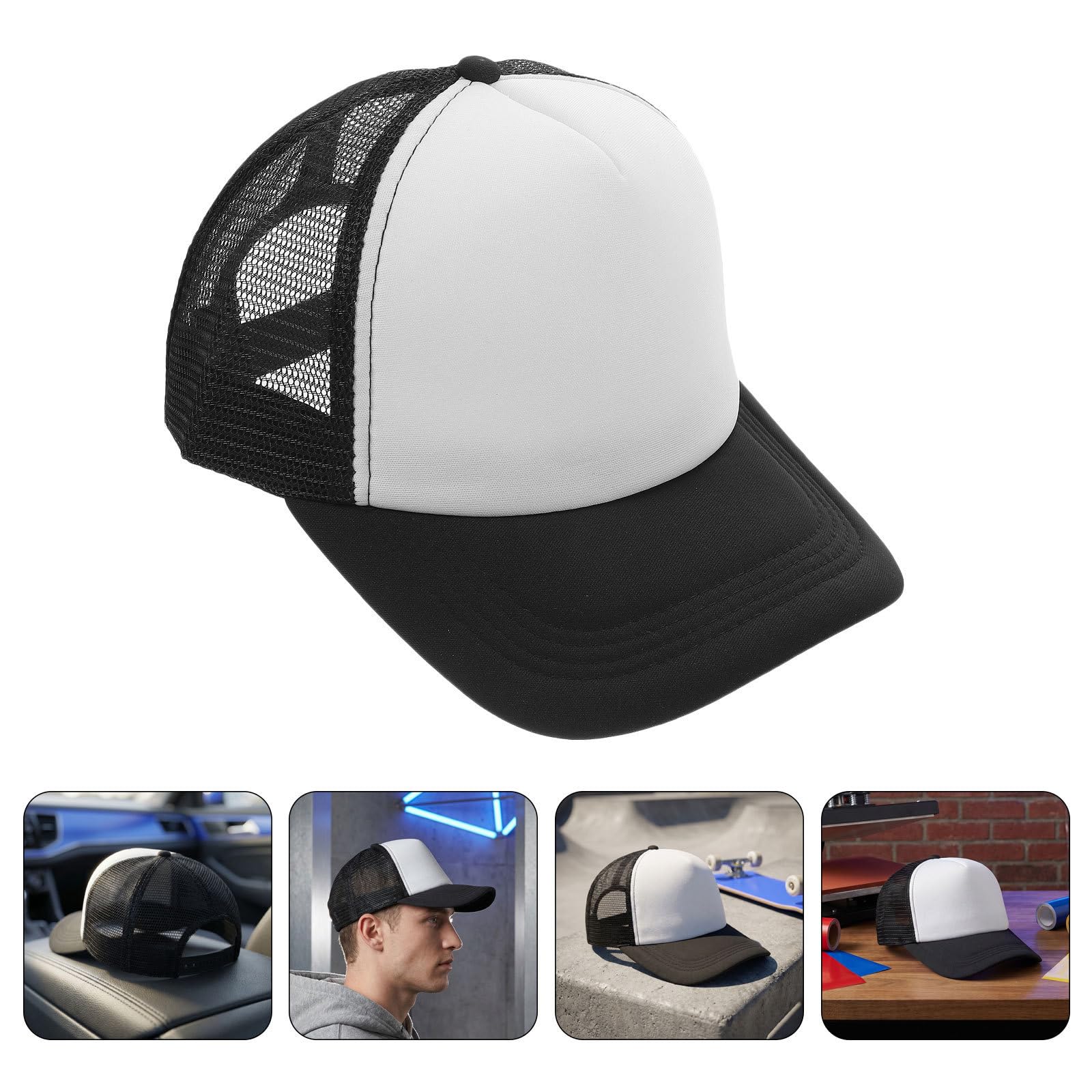 INOOMP Cappellino da Baseball Vuoto, 12 Pezzi, Sublimazione, Rete