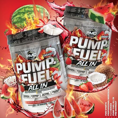 Miniatura 24 de PMD Sports Pump Fuel Ultra Insanity - Polvo y bomba muscular de primera calidad, mayor enfoque, resistencia y recuperación, creatina premium, Mango