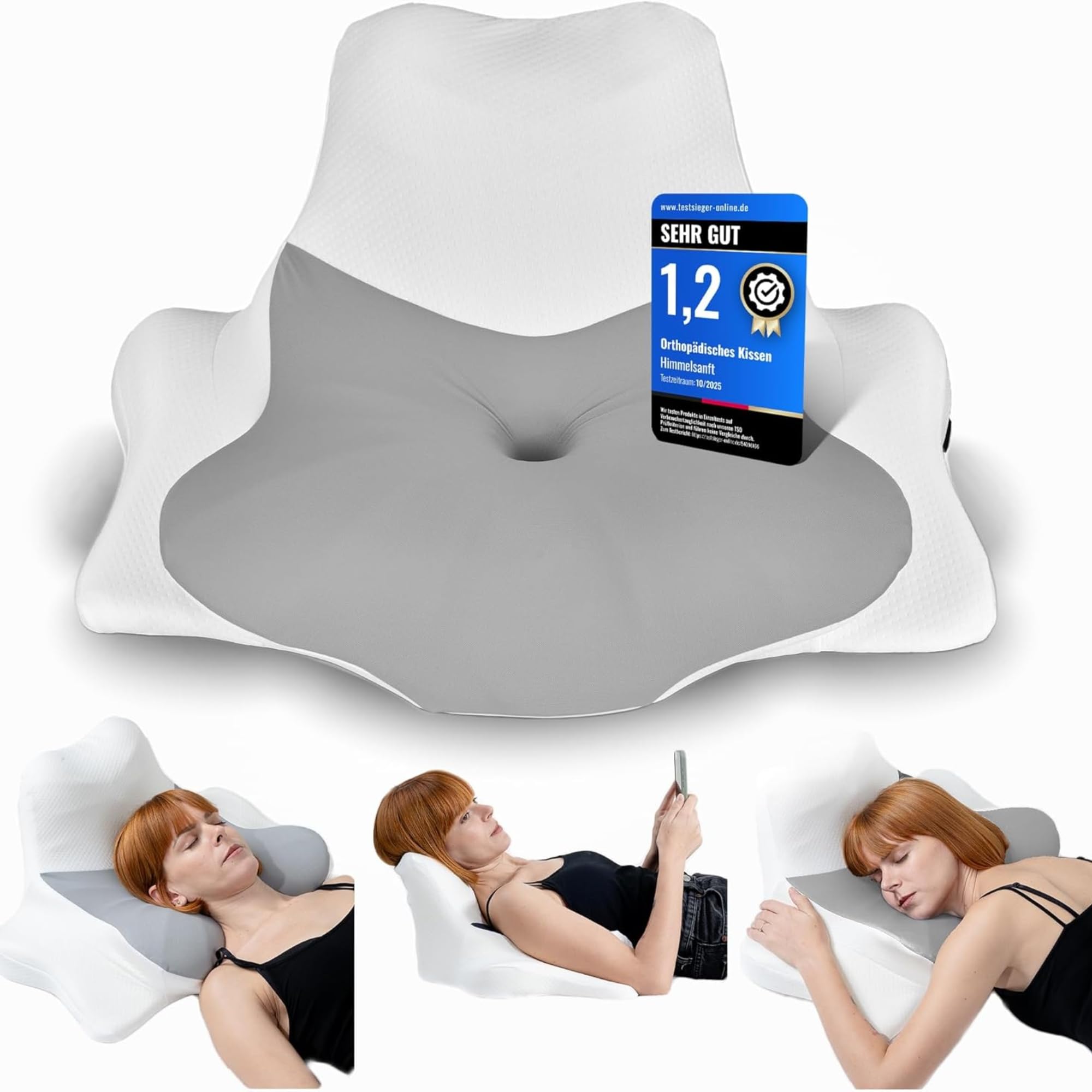 Oreiller ergonomique contre les douleurs aux épaules et au cou pour dormir