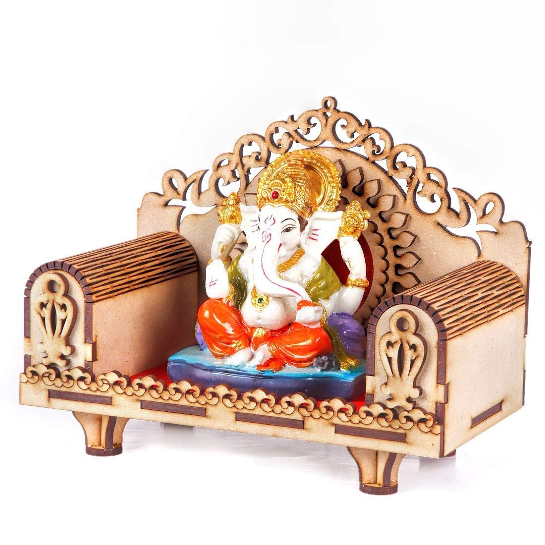 Buy Art and Craft Wooden Plywood Singhasan Laddu Gopal for Pooja