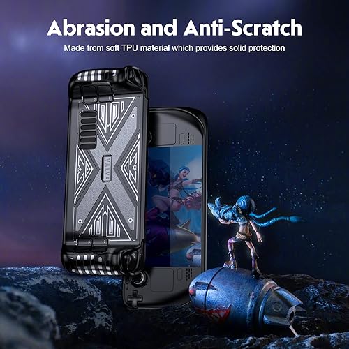 Miniatura 4 de Case for Steam Deck SENQAO TPU Protective Cover Case Compatible with Steam Deck Shock-Absorption Non-Slip and Anti-Scratch Design Cover Protector