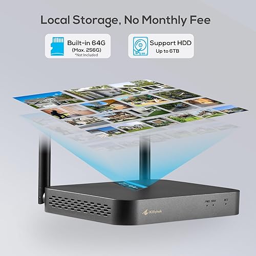 Miniatura 7 de Kittyhok Cámaras de seguridad solares negras inalámbricas para exteriores, WiFi 5G2.4G, 4 piezas 2K Ultra PanTilt Cámara de seguridad solar para el