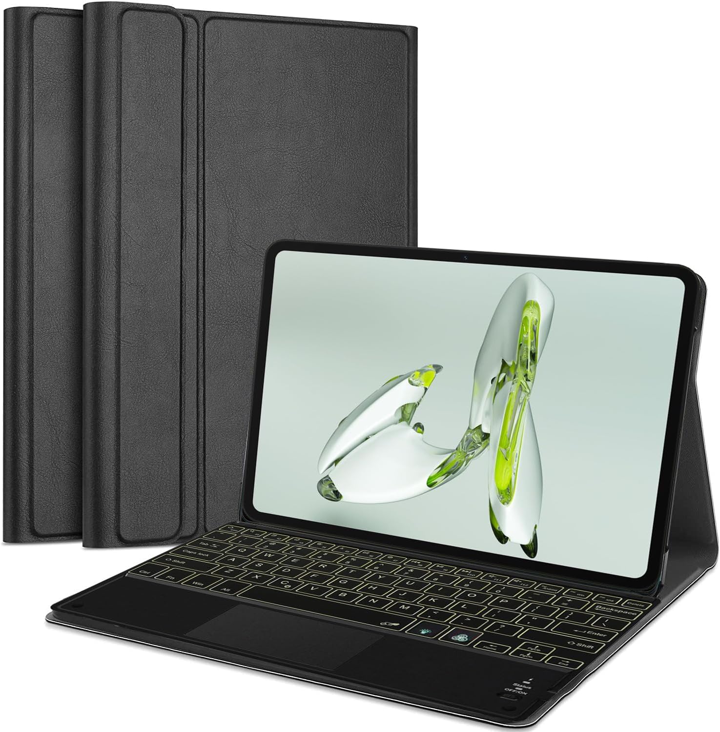 HOM Tri Fold 7-Colour Backlight Detachable Wireless Bluetooth Keyboard ...