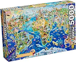 GROW P. 5000 PÇS MAPA MUNDI TURÍSTICO, Modelo: 4353