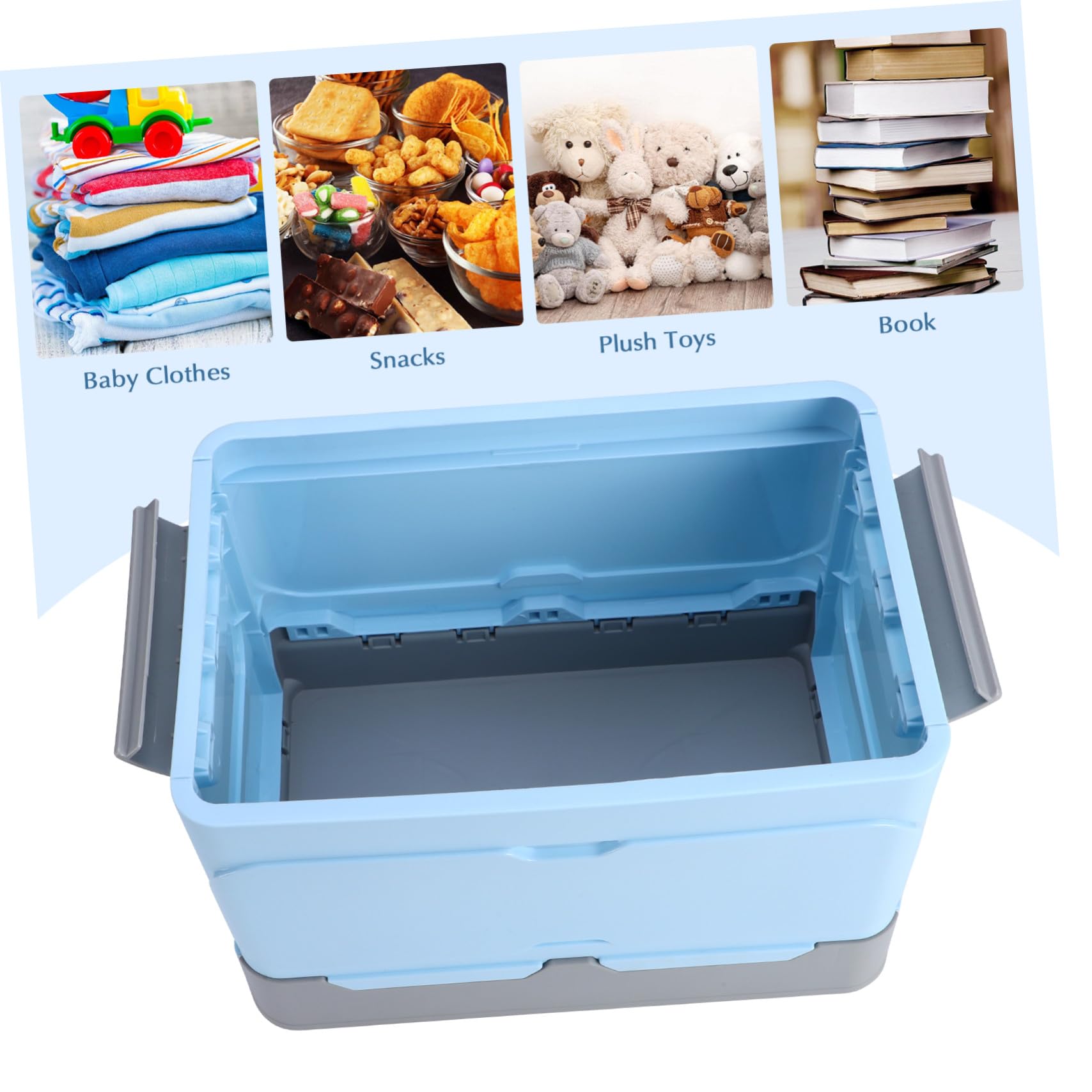 2 Stk. Faltbare Aufbewahrungsbox Mittelgroß Blau Robuste Organizer Körbe Platzsparende Klappboxen für Kleidung Bücher Vielseitige Lagerbehälter für Haushalt Auto Reise