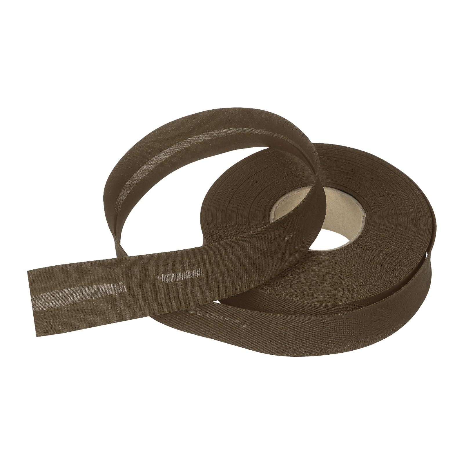 sourcing map 1 Inch Single Fold Bias Tape Polyester Continuous Bulk Bias Tape for Sewing,Seaming Quilting Hemming Binding Crafts (Brown 15 Yards)