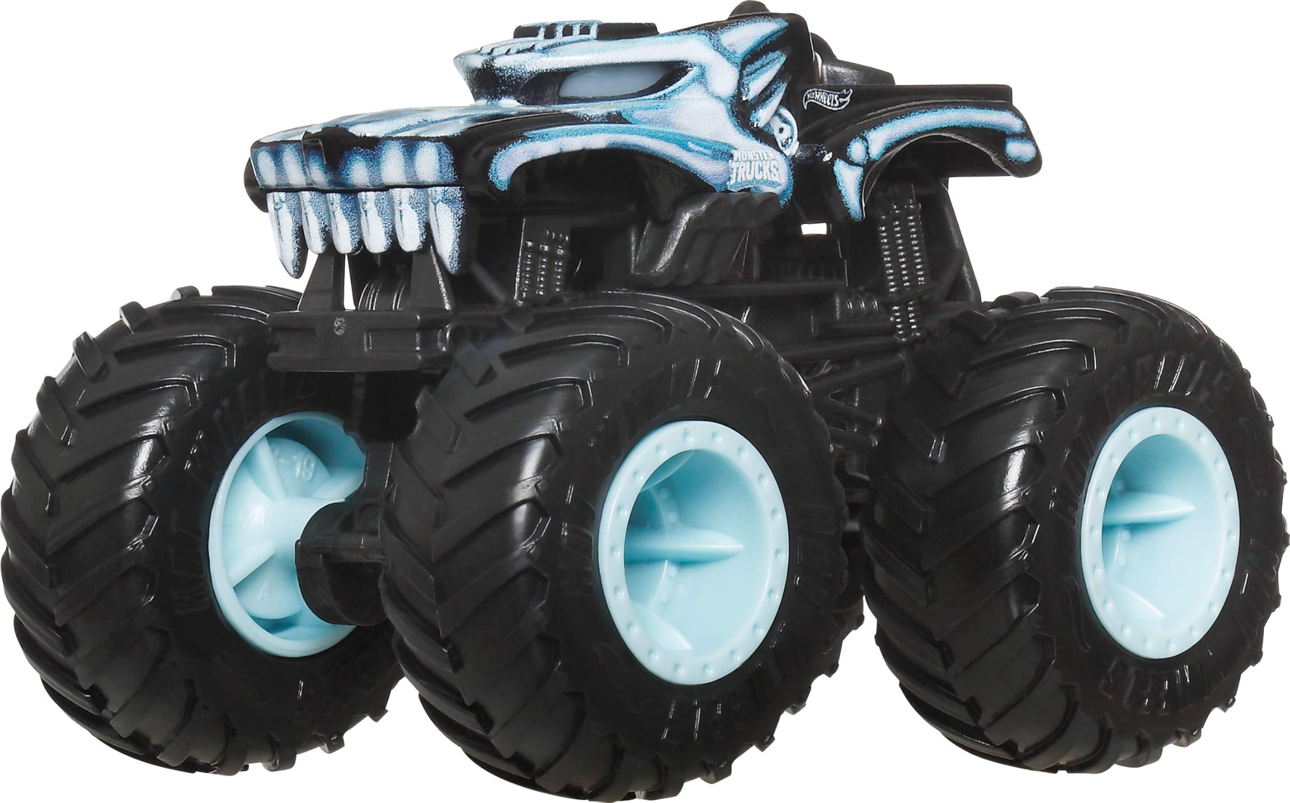 Hot Wheels Monster Trucks, 4 ciężarówki w skali 1:64, zestaw 4 pojazdów z motywem rentgenowskim, gigantyczne koła, ulubione postacie i fajne wzory