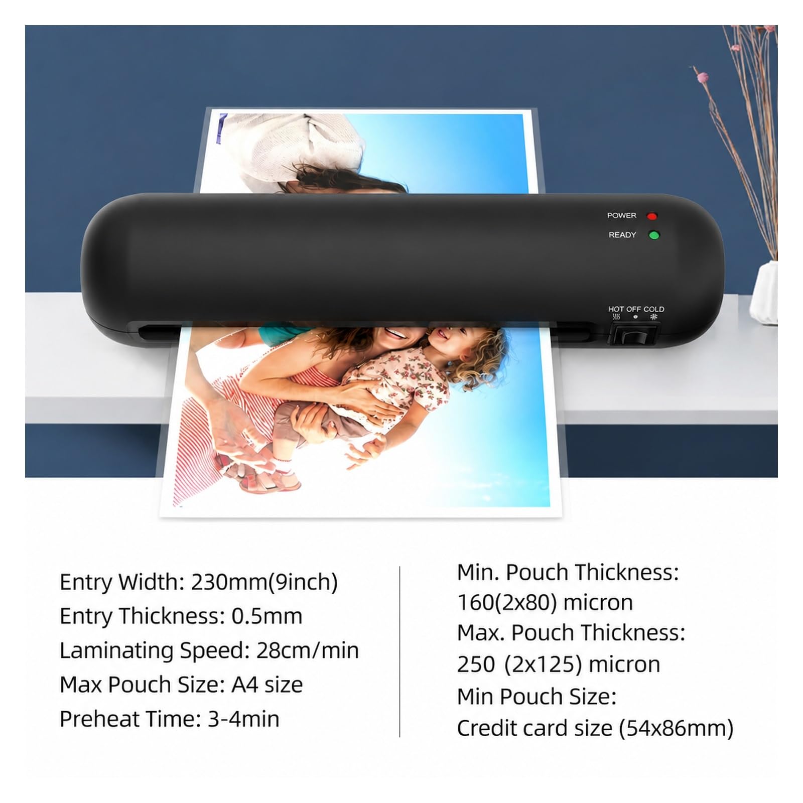 Laminator, Zestaw Maszyn Do Laminowania Biurkowego A4 Laminowanie Na Gorąco I Zimno do domu i biura