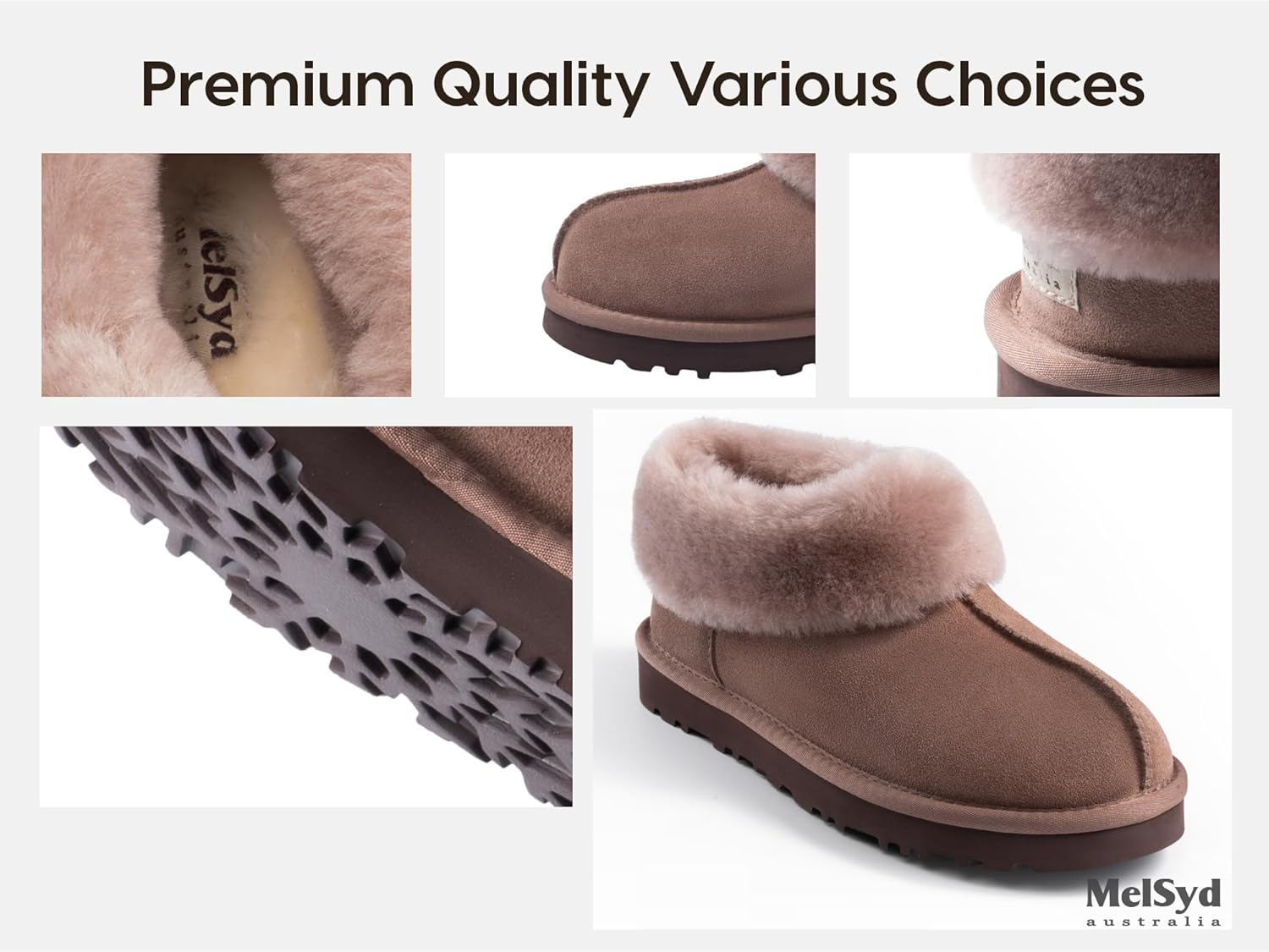 Mel&Syd 100% Australian Sheepskin Slippers with Arch Support - Warm & Ultra-Soft Slip-On Thermal Winter Moccasins for Women and Men, Indoor & Outdoor Everyday Wear - Image 6