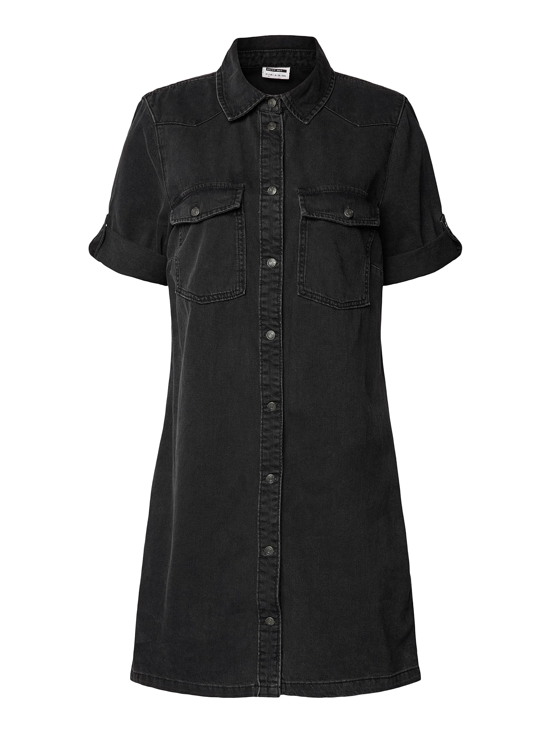 NMNEW Signe S/S Denim Dress WG001BL NOOS, Black/Detail: Washed, L