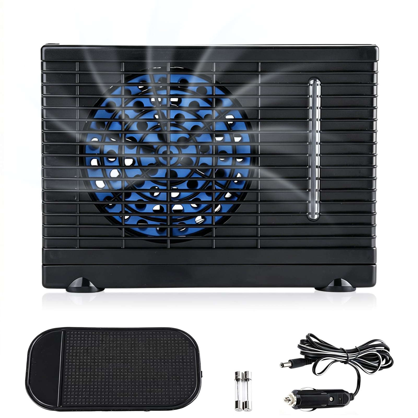 Aire Acondicionado Portátil De 12V Para Automóvil, 7.9x4.3x5.9In Camión De Automóviles Mini Refrigerador De Ventilador Portatil Coche Enfriador Coche Para El Automóvil Para Camioneta Van SV SUV