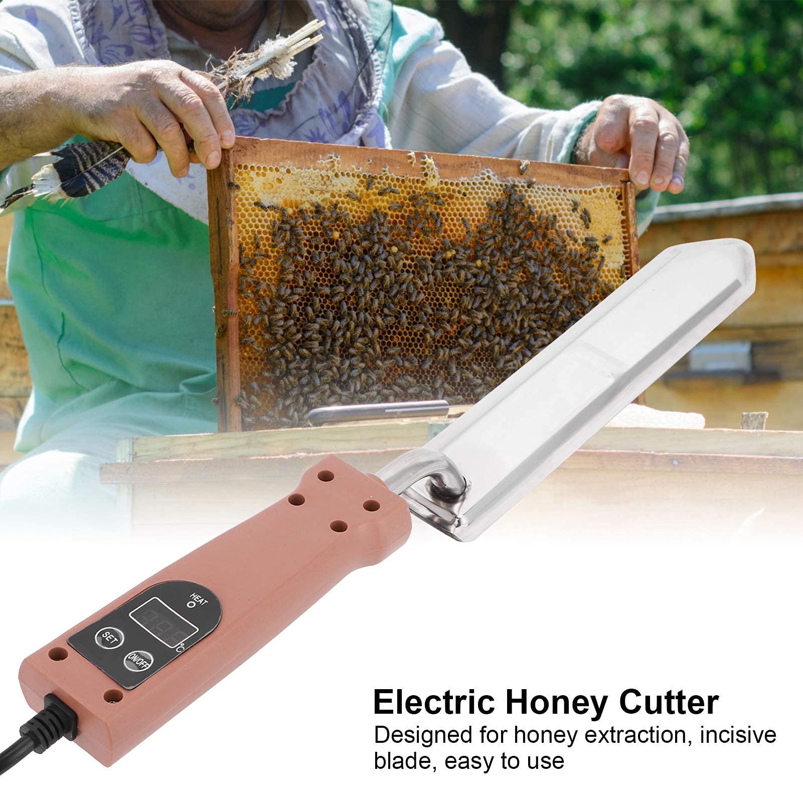 Elektrischer Entdeckelungsmesser Honigschneider 50–180°C Temperaturregelung Imkereiwerkzeuge 220V EU-Stecker