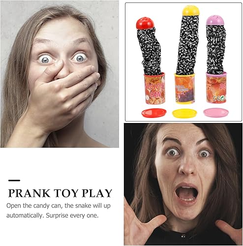 Miniatura 8 de 3pcs serpiente puede primavera serpiente juguete broma juguete