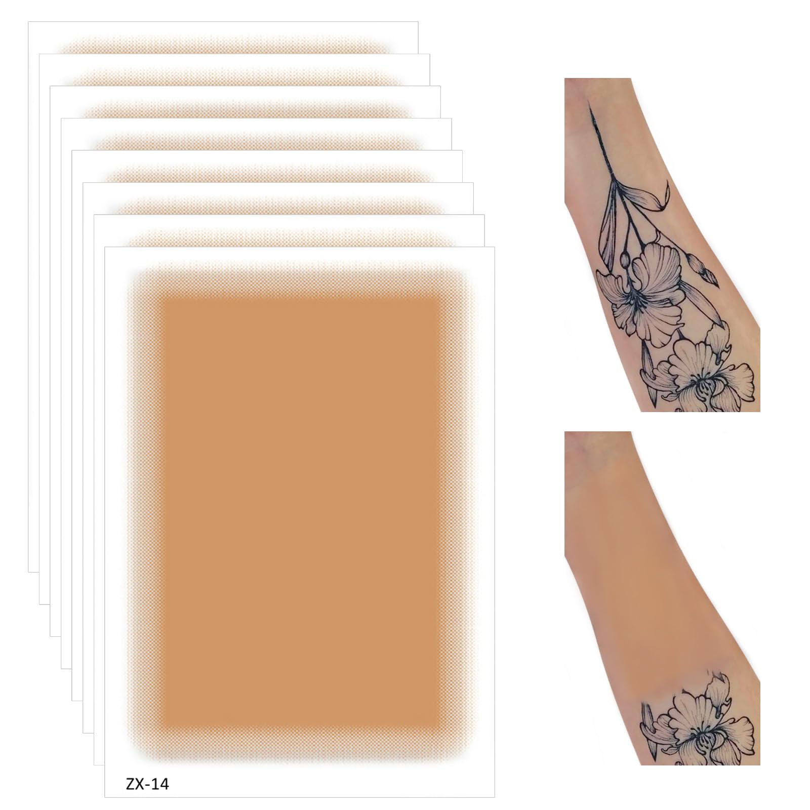 DAGEDA 8Pcs Tattoo Cover Up Patch,Natural Looking Cover up Tattoos and Scar,Tattoo Cover Up Tape, Invisible Waterproof Body Concealer Makeup