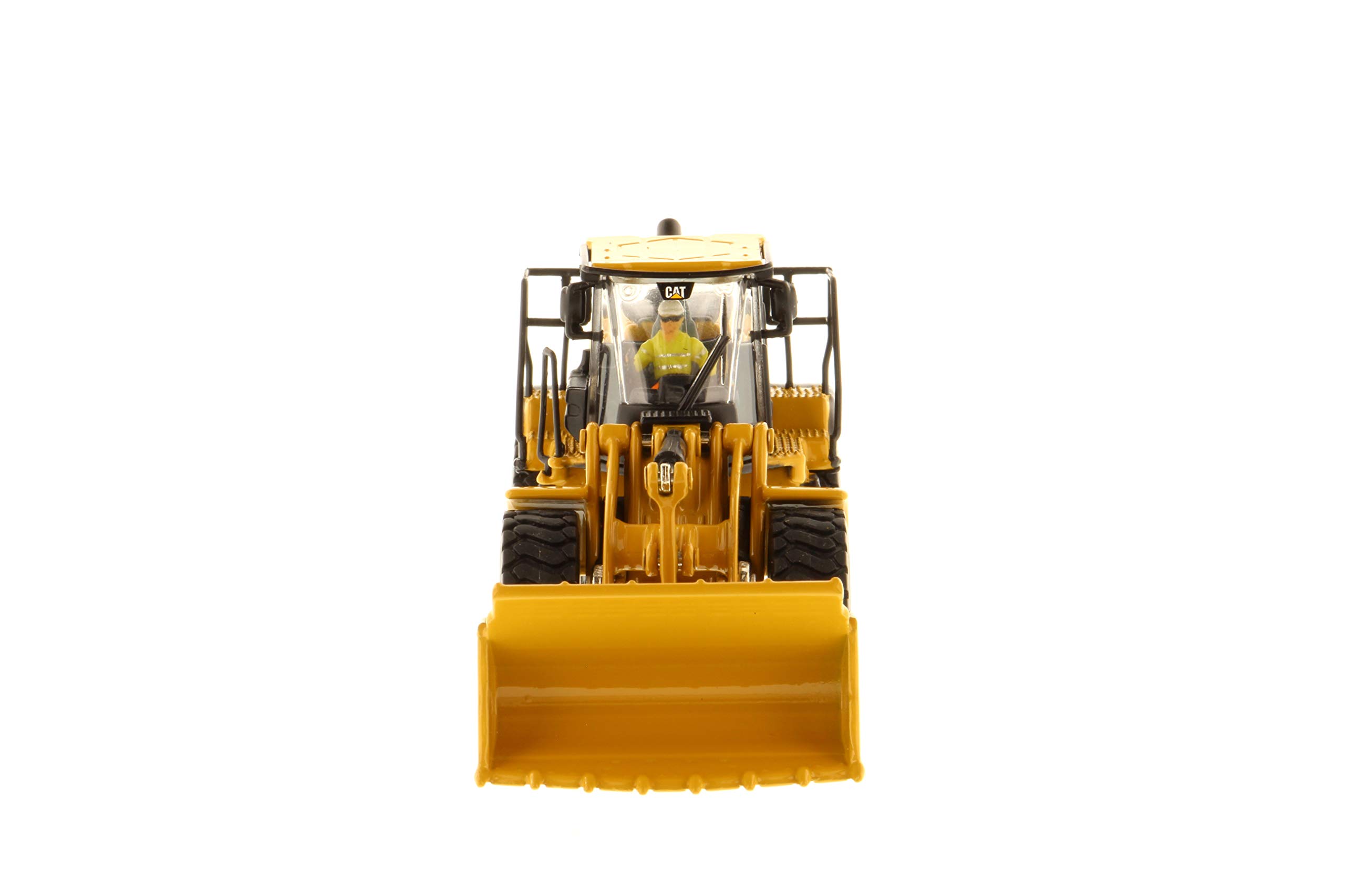 Diecast Masters 1:87 Scale Caterpillar 972M Wheel Loader with Log Fork, Yellow, Large - Image 2
