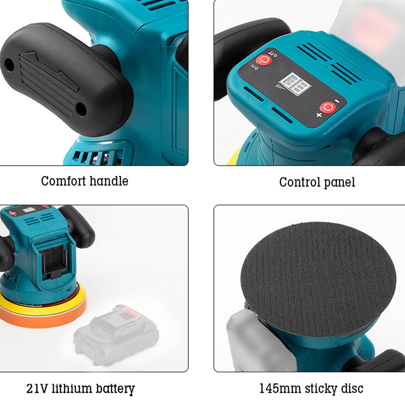Máquina pulidora profesional para superficies de mármol automotrices, control de 3 velocidades, peso ligero, ergonómico, diseño ABS, máquina pulidora de coche