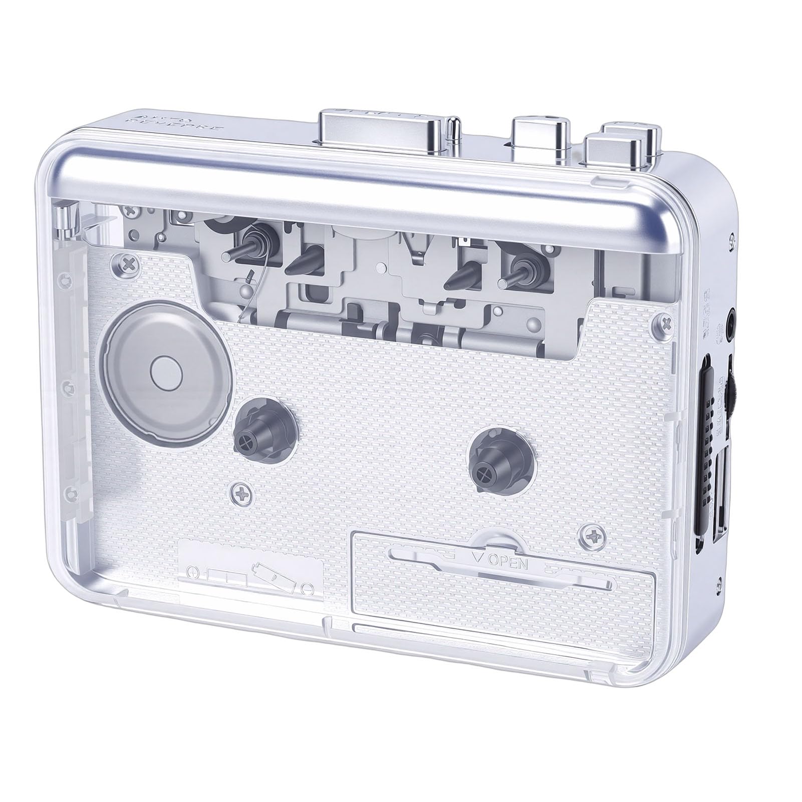 Generic Lettore di Cassette Convertitore USB da Cassetta a MP3 Portatile con Doppi Altoparlanti per Amanti della Musica, Funzionamento Semplice per Godersi L' Stereo