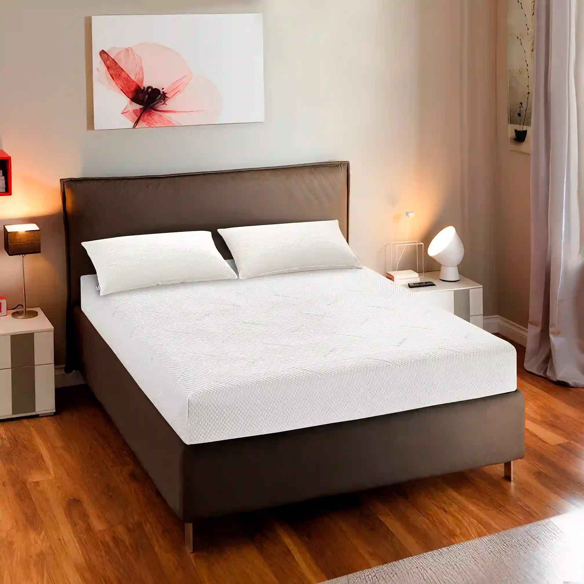 Bonazzi Home, coprimaterasso antiacaro con elastico perimetrale, lavabile fino a 90°C, 100% MADE IN ITALY (160x190)