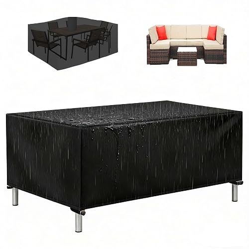 Rectangle Patio Furniture Cover Waterproof 125" L x 35" W