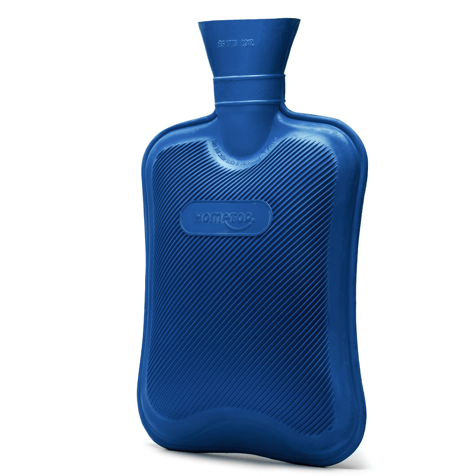HomeTop Premium Classic Rubber Hot Water Bottle (2 Liters, Navy Blue)