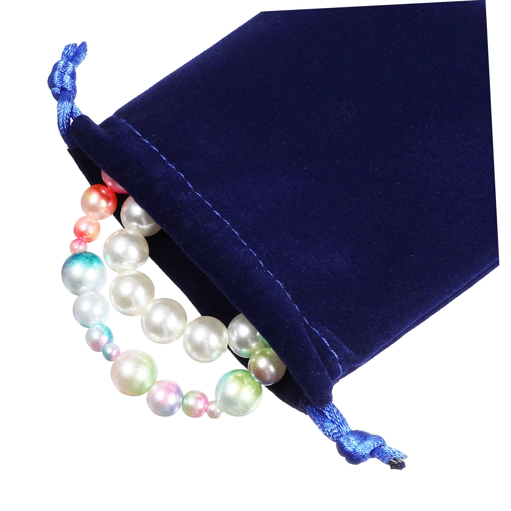 50stücke Schmuckbeutel Mit Kordelzug Aus Samt in Königsblau Für Taschenuhren Ketten Armbänder Und Kleine Gegenstände Tragbar Und Praktisch