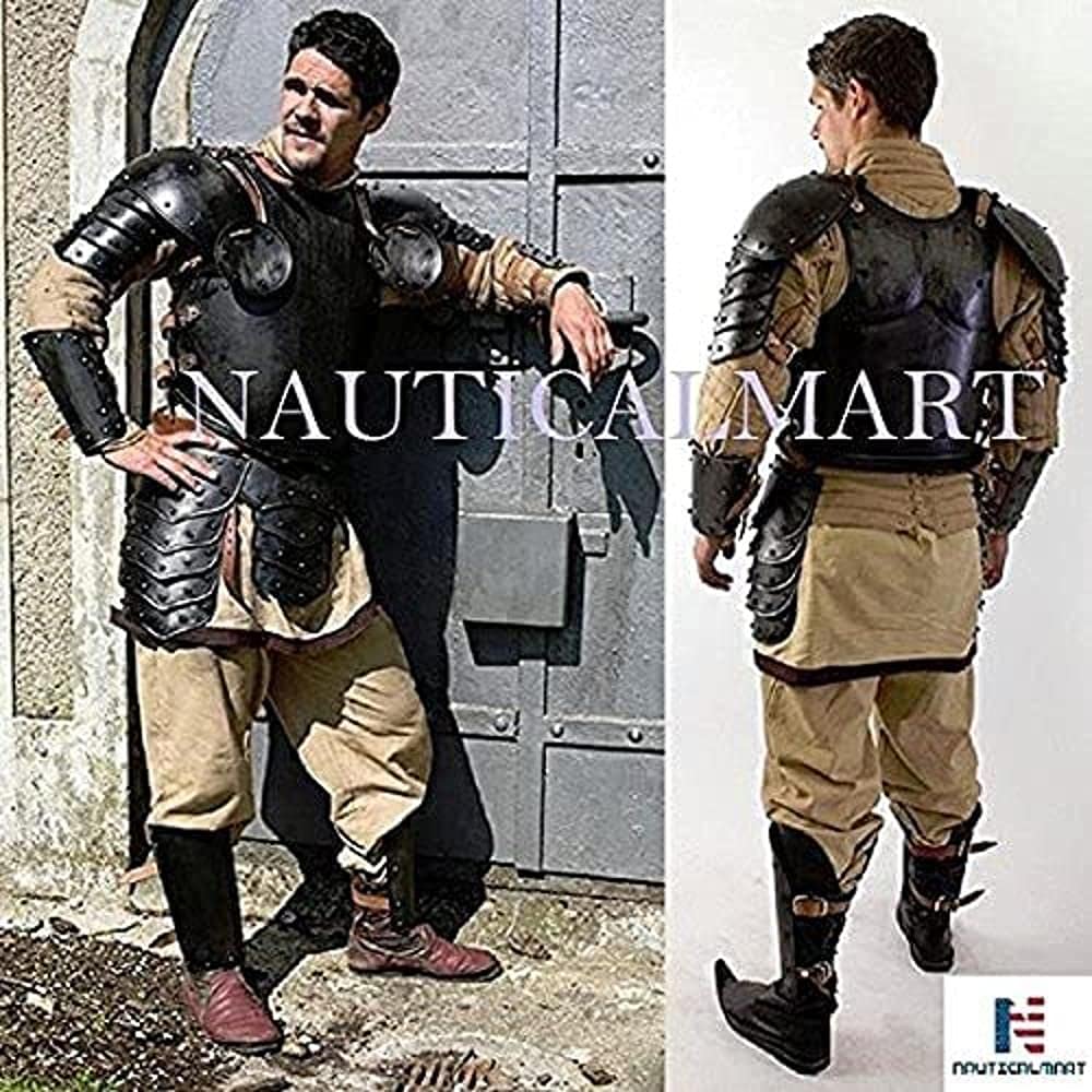 NauticalMart Armor Breastplate Dark Warrior - Epic Dark Large - Grey Armour