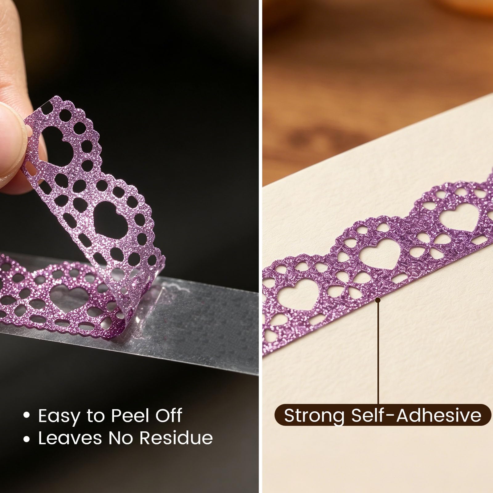 Glitter Lace Washi Tape Set - DIY Crafts -3