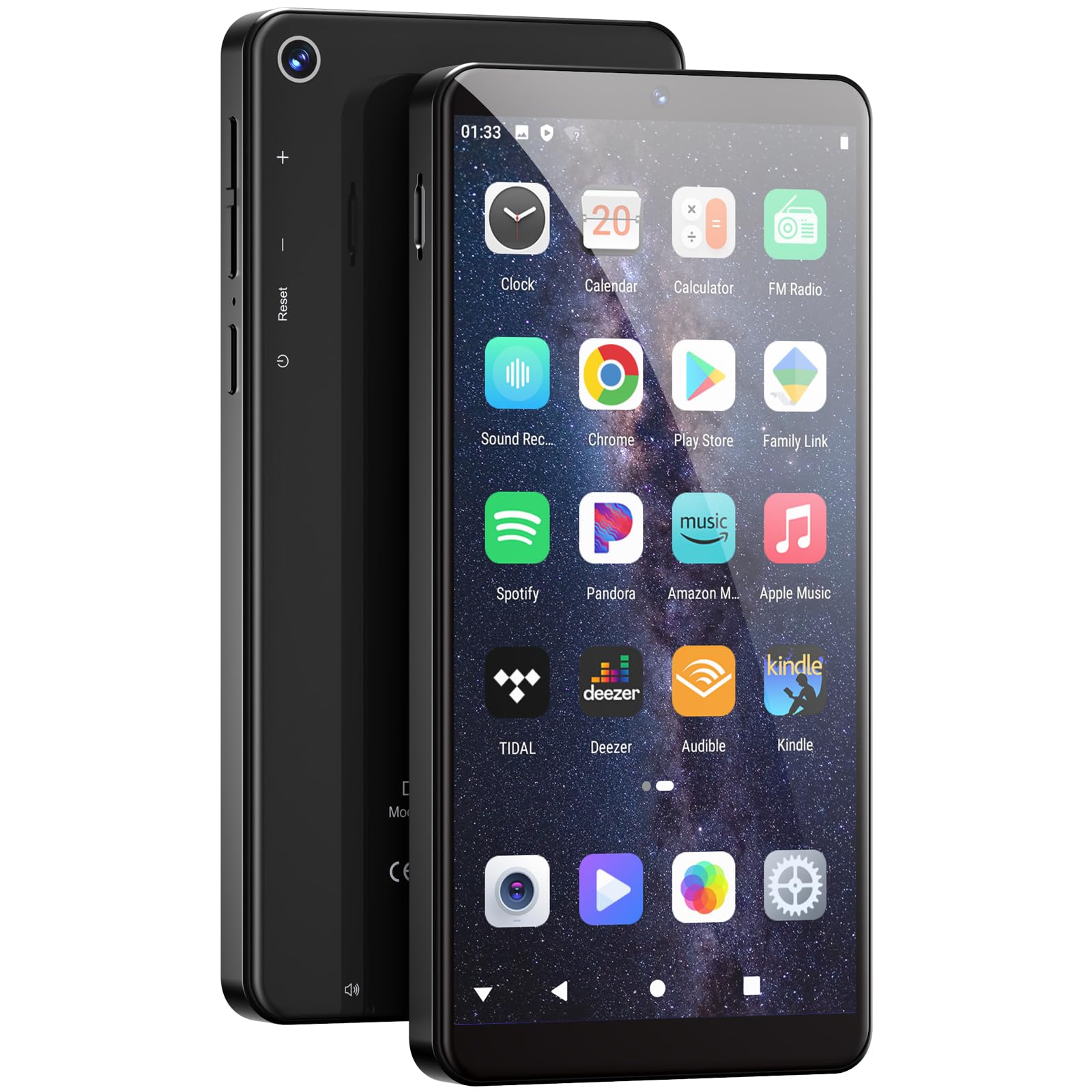 80GB MP3 Player with Bluetooth and WiFi, Android 9.0 system, Bluetooth 4.1, Oilsky Music Player with Spotify,Pandora,Amazon Music, 13PM Camera, 5.5" Touch Screen MP4 MP3 Player with App, Up to 1TB