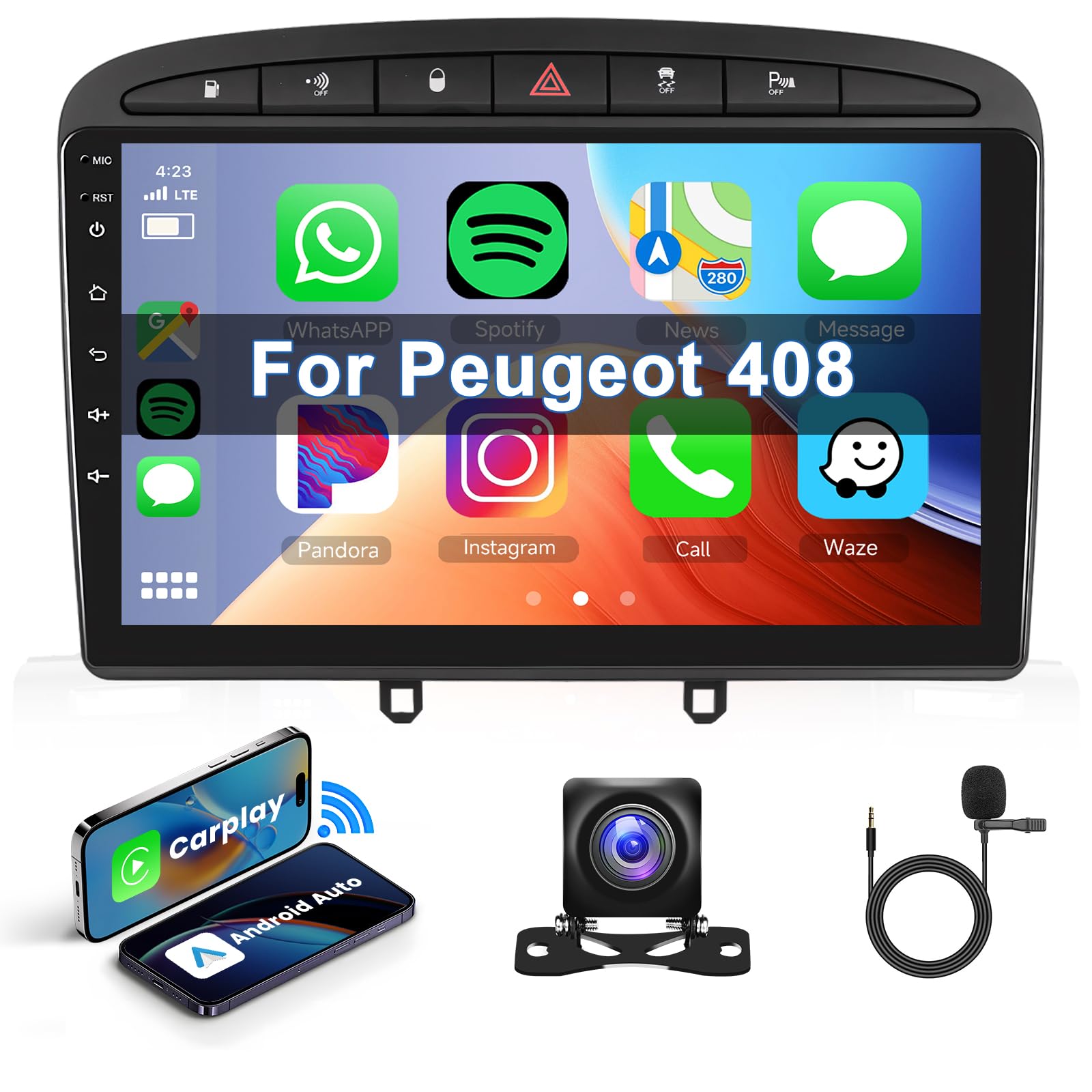 Hodozzy Android Autoradio für Citroen C4 (2004-2009) / C-Quatre (2008