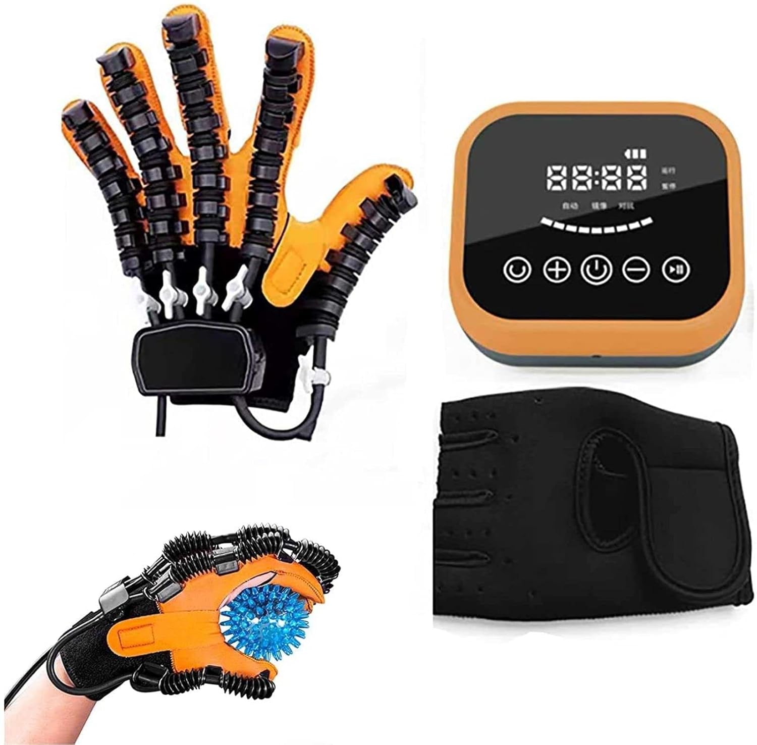 WANGZI Equipo de rehabilitación de ayuda para discapacitados Hemiplejia Dedo Rehabilitación Entrenador Robot Guantes para Stroke Personas Dedo Entrenamiento de Muñeca, Izquierda-M