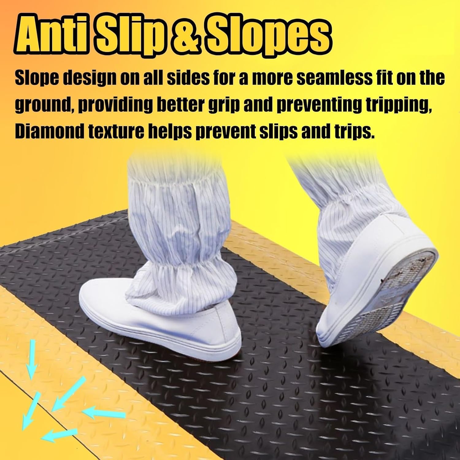 1pc Ergonomic Anti Fatigue Mats - 24" 28" 36" 48" 56" 60" for Standing Workstations - Antistatic, and Comfortable Support,2.5cmx100x280cm