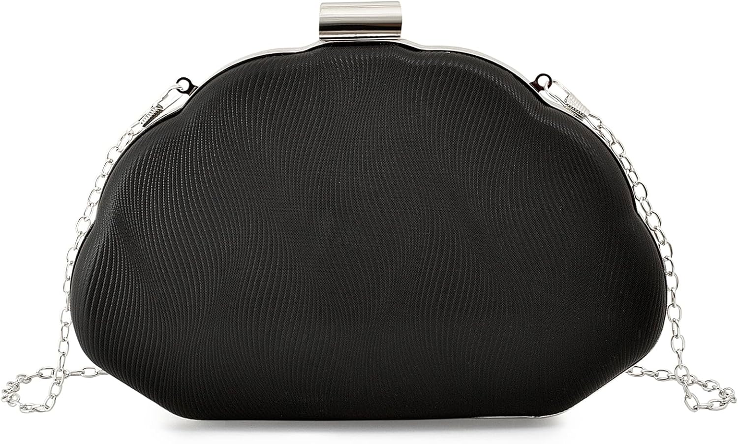 Gold Shell Clutch Purse for Women – Metallic Seashell Evening Clutch with Chain Strap, Small Hard Case for Wedding & Party