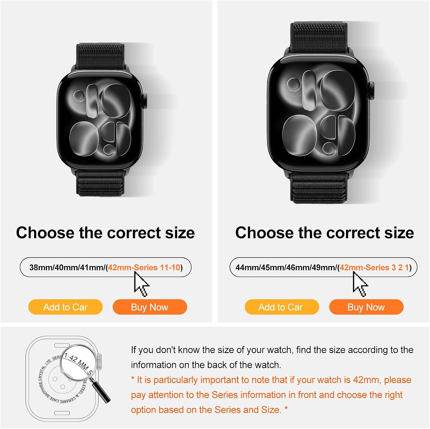 Sport Band Compatible with Apple Watch Bands Series 11 10 46mm, 9 8 7 45mm, 4 5 6 & SE 2 3 44mm, Ultra 49mm for Women Men, Stretchy Straps for iWatch, Breathable, Nylon Soft Loop Ideal for Outdoor