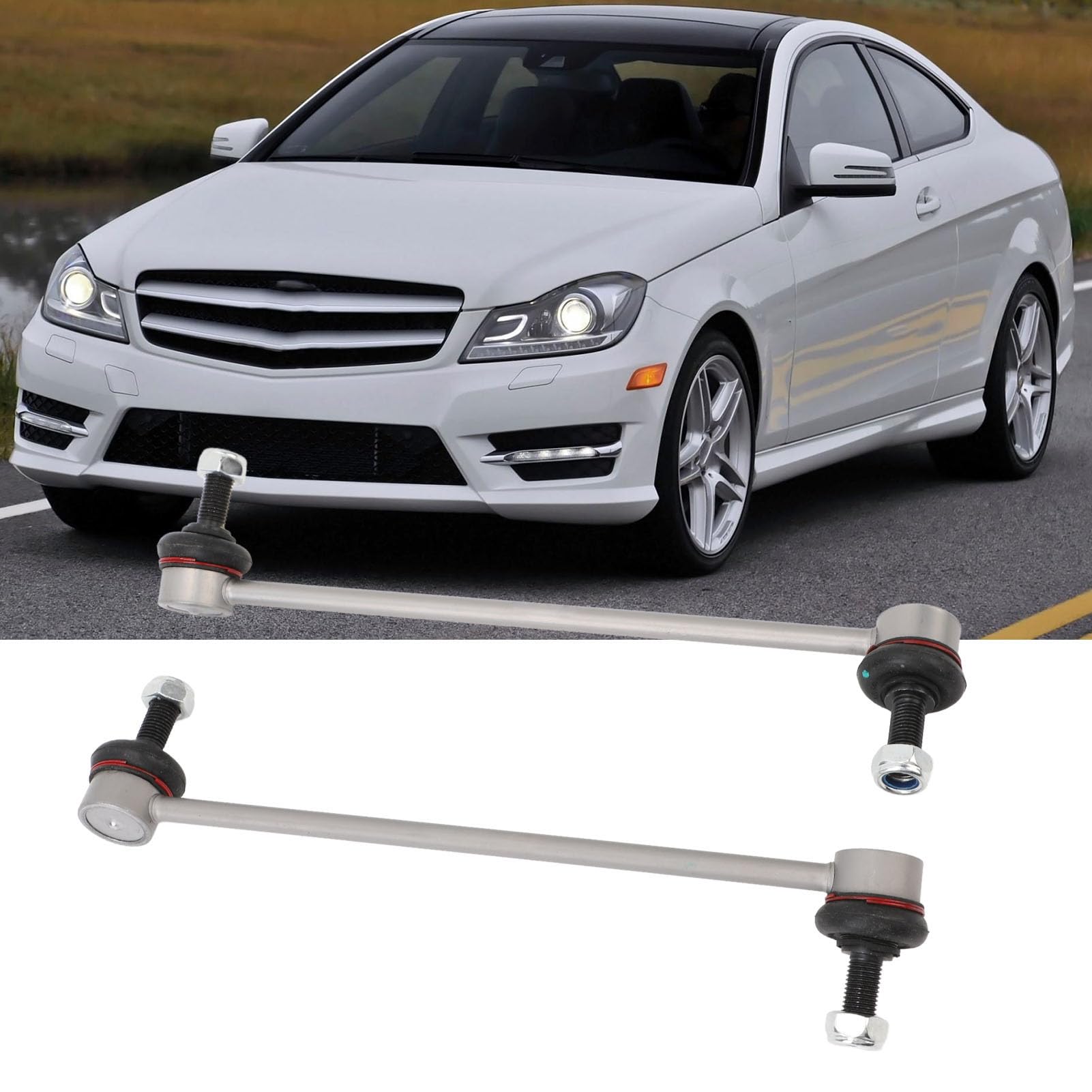 Łącznik stabilizatora przedniego Wymiana łącznika stabilizatora Metal o wysokiej wytrzymałości Trwałe łącznik końcowy stabilizatora zawieszenia dla Benz C350 E350 E400 GLK250