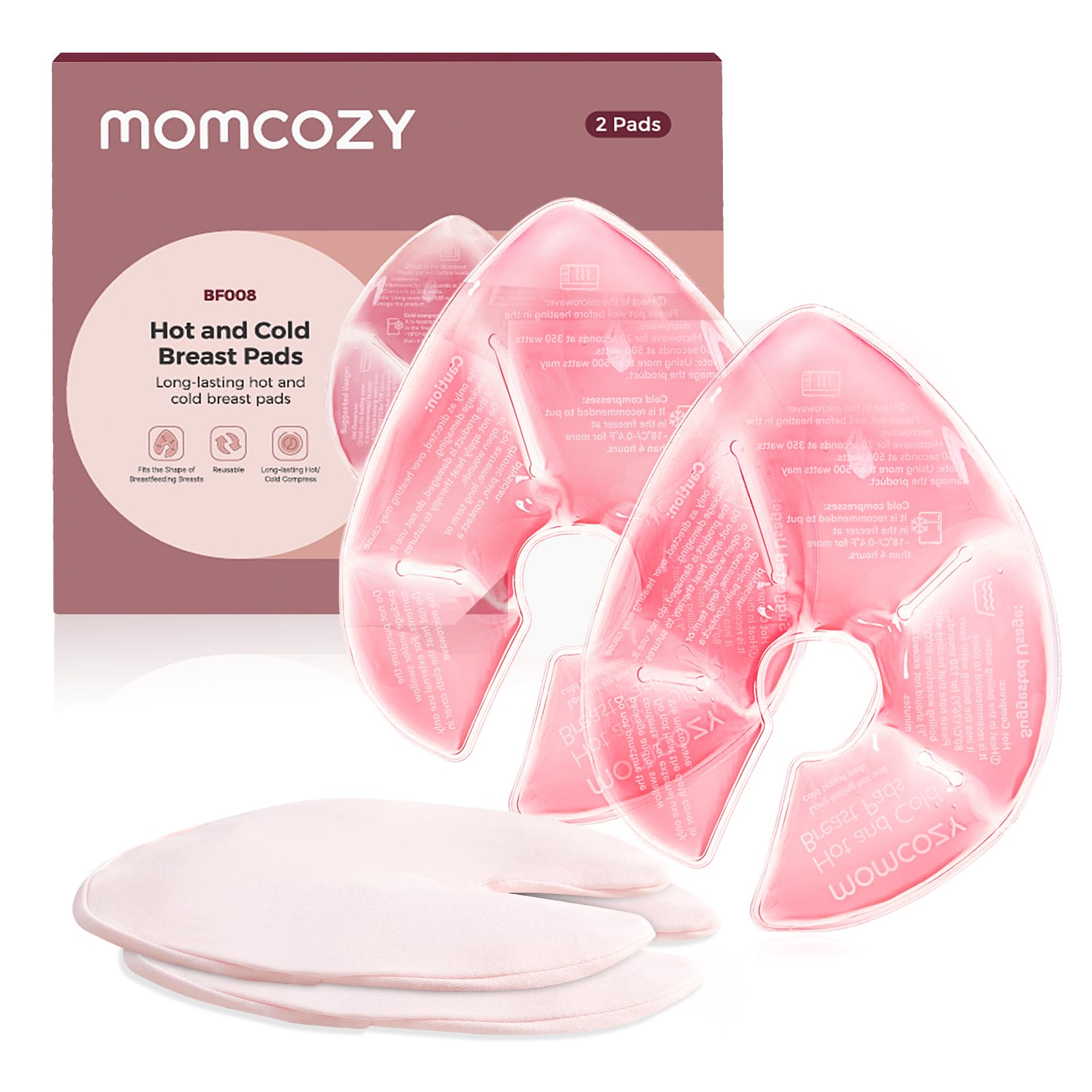 Photo 1 of Momcozy Larger Breast Therapy Packs - 2 Count Pink
