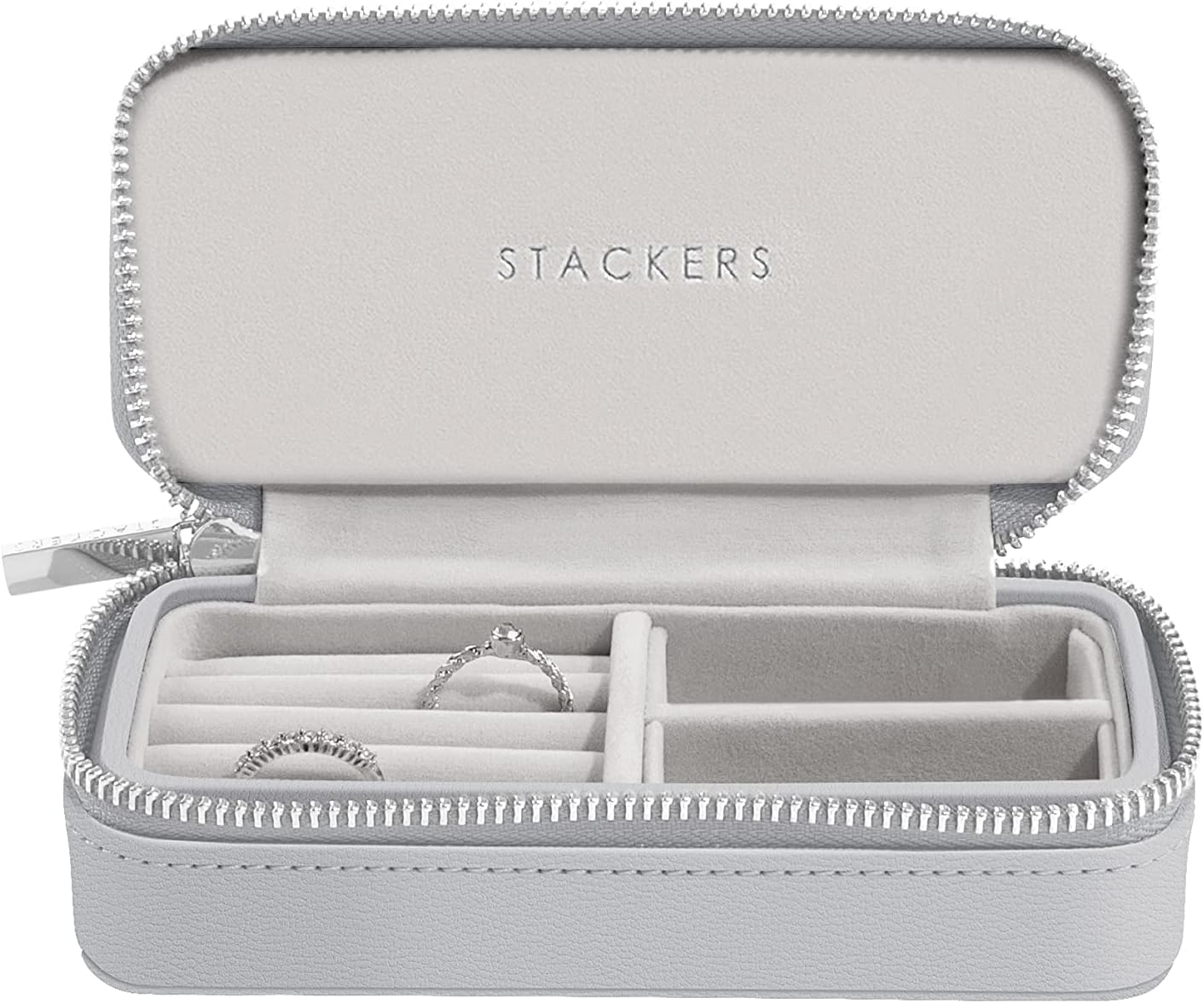 Stackers Pebble Grey Medium Travel Jewellery Box