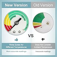 Vista 2 de SHINESTAR Medidor universal de tanque de propano para tanques LP de 5 a 20 libras Indicador de nivel de gas para parrilla, calentador