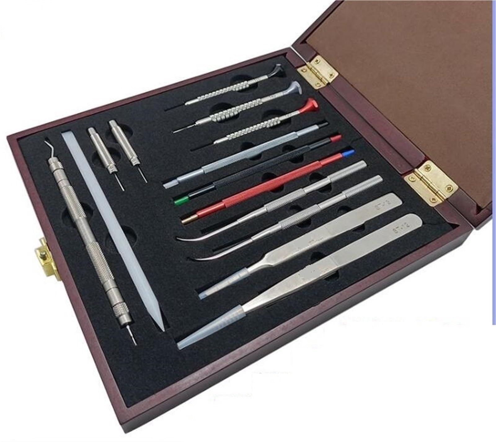 Uhrenzeiger Entferner Set Uhrenarmband-Entferner, Kopf, Zeigersetzer, Federsteg-Werkzeug, Pinzette