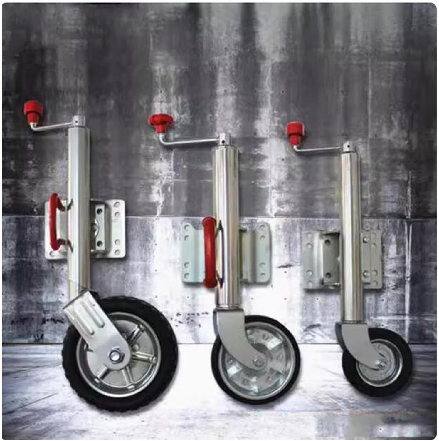 Trailer Jack Wheel - Heavy Duty Marine Swivel Trailer Jack, Support Folding Jockey Wheel, Bolt-On Swivel Tongue Jack, 900Kg Load Capacity, 25Cm Stroke, for Boat,6in Wheel(1200lbs/550kg)