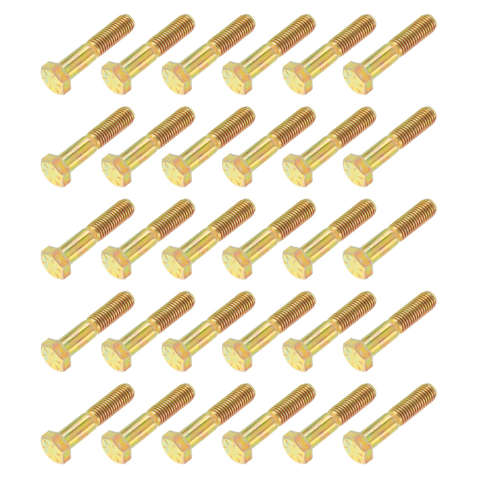 METALLIXITY Hex Bolts (5/16-18 x 3") 50Pcs, 8 Grade Carbon Steel Zinc Plated, UNC Coarse Thread, External Hex Drive