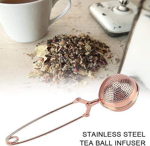 Miniatura 3 de Colador de té a presión, colador de té reutilizable de acero inoxidable con asa, filtro de té de malla fina, infusores para té de hojas sueltas