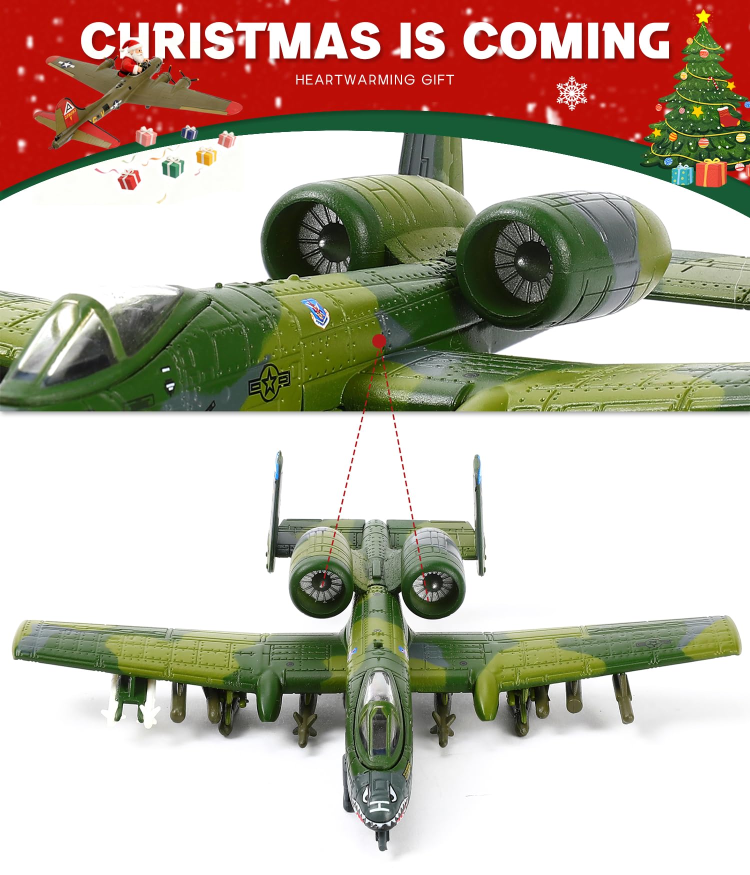 Amazon｜NUOTIE 1/144 A-10 Thunderbolt II イボイノシシ飛行機モデル