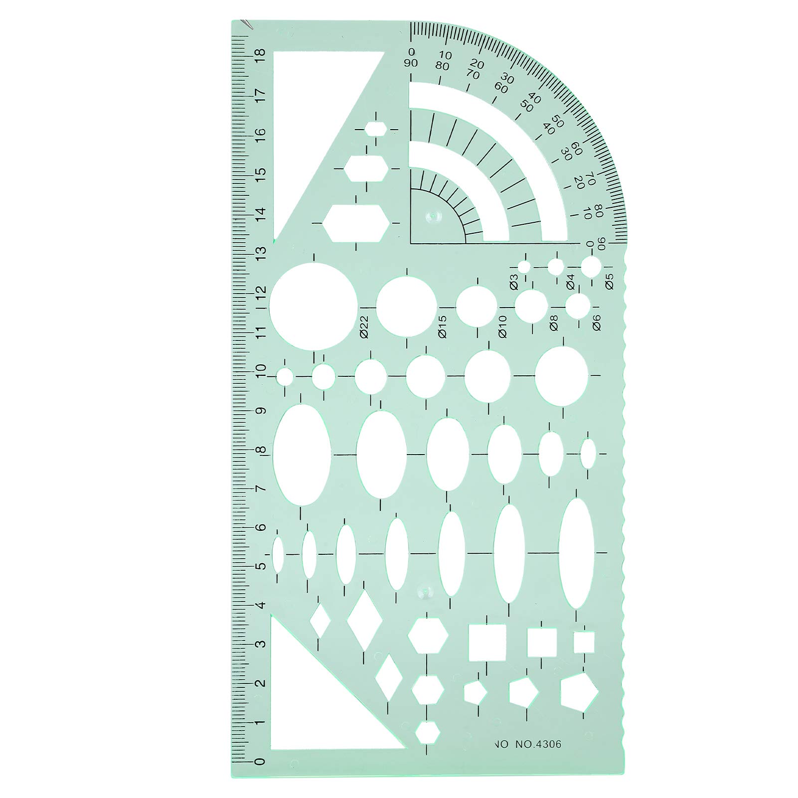 Conjunto de Plantillas de Curva Francesa, 12 Piezas de Dibujo Multifuncional Medición de Plantillas Geográficas Geométricas Curvas Francesas y Plantillas y Letras Ayudas de Diseño de Regla de